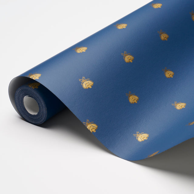 Hubert's Bees Midnight & Gold by Schumacher Metallic Bee Wallpaper – Schumacher 5015531