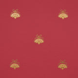 Hubert's Bees Rouge & Gold by Schumacher Metallic Bee Motif Wallpaper – Schumacher 5015532