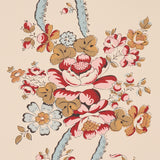Sylvain Floral Stripe Rouge by Schumacher French Floral Stripe Wallpaper – Schumacher 5015541