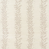 Tendril Stripe Sisal wallpaper in Natural by Schumacher, featuring a graceful vine pattern on a textured sisal background.