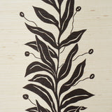 Tendril Stripe Sisal Black & Cream by Marian McEvoy Botanical Stripe Wallpaper – Schumacher 5015562