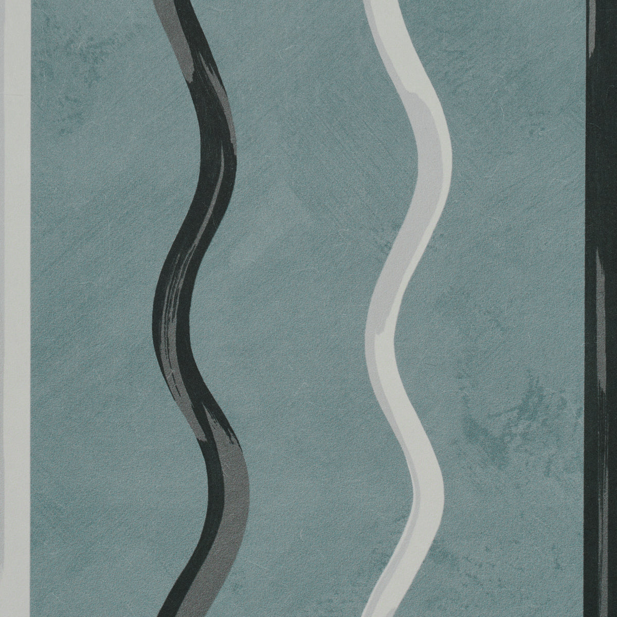 Affogato Blue Gray by Backdrop Painterly Striped Wallpaper – Schumacher 5015570