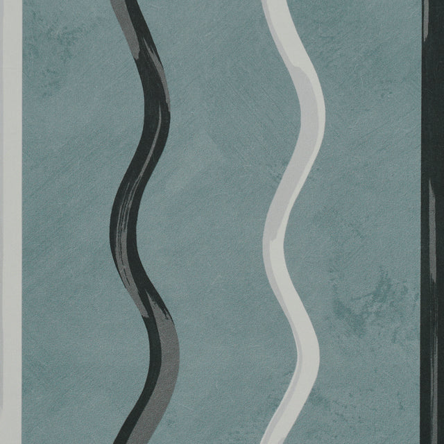 Affogato Blue Gray by Backdrop Painterly Striped Wallpaper – Schumacher 5015570