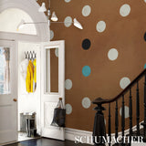 Monte Carlo Earthy Brown by Schumacher Modern Polka Dot Wallpaper – Schumacher 5015591