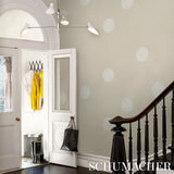 Monte Carlo Light Beige by Backdrop Modern Polka Dot Wallpaper – Schumacher 5015593