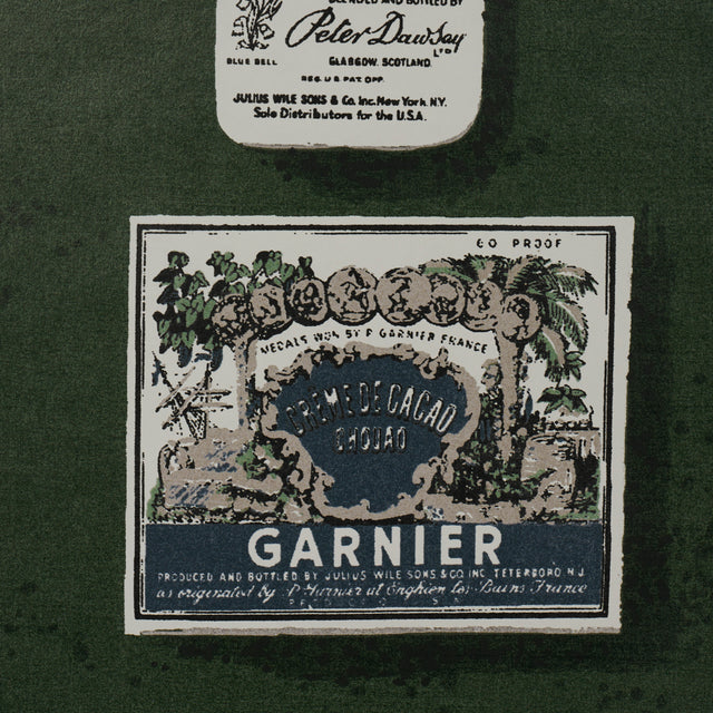 SALUD Rosemary by Backdrop Retro Liquor Label Wallpaper – Schumacher 5015602