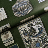 SALUD Rosemary by Backdrop Retro Liquor Label Wallpaper – Schumacher 5015602