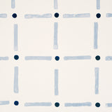 Drifting Grid Sky by Caroline Z Hurley Modern Plaid Wallpaper – Schumacher 5015611