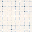 Drifting Grid wallpaper in Sky by Caroline Z Hurley for Schumacher, a playful blue grid pattern on white background.