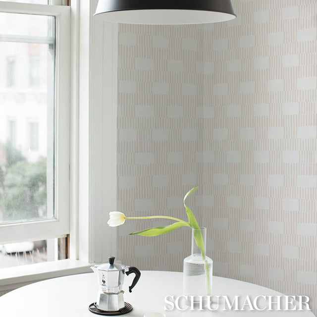 Field Sand by Caroline Z Hurley Modern Geometric Wallpaper – Schumacher 5015620
