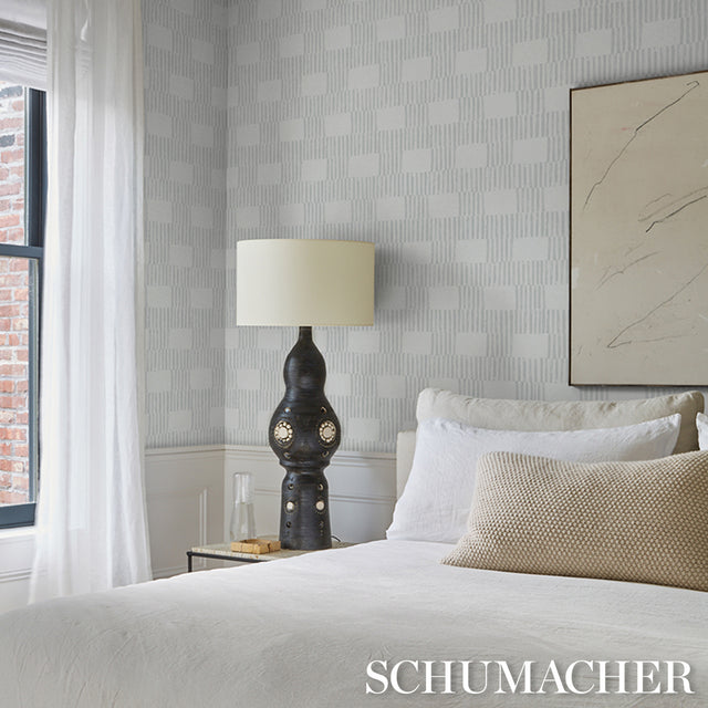 FIELD Fog by Caroline Z Hurley Modern Geometric Wallpaper – Schumacher 5015621