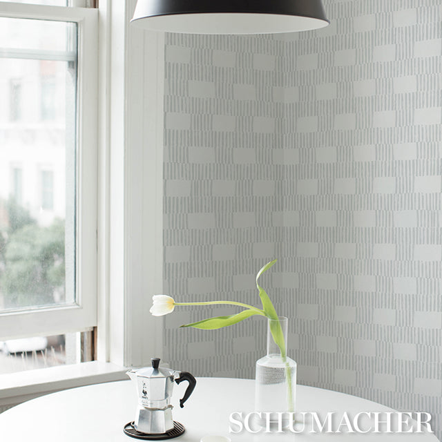 FIELD Fog by Caroline Z Hurley Modern Geometric Wallpaper – Schumacher 5015621