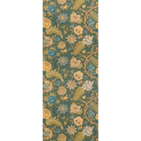 Darsy Tree of Life Sisal Panel Set in Juniper by Schumacher. Large-scale botanical wallpaper with intricate floral and foliage motifs on a textured sisal ground.
