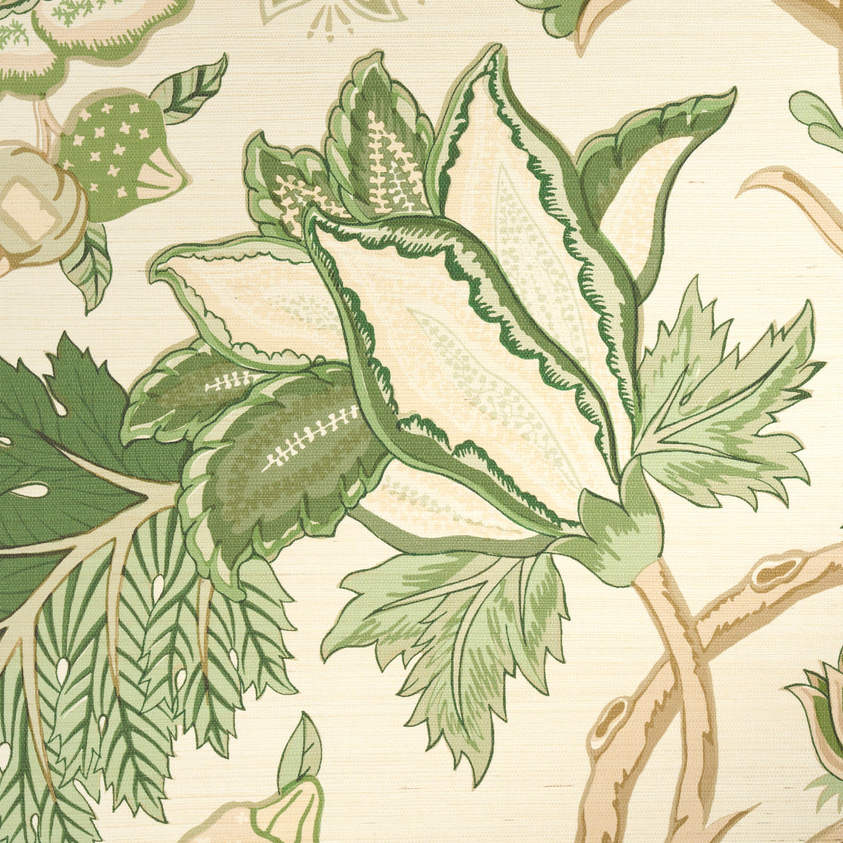 Darsy Tree of Life Sisal Panel Set Leaf by Schumacher Botanical Wallpaper – Schumacher 5015631