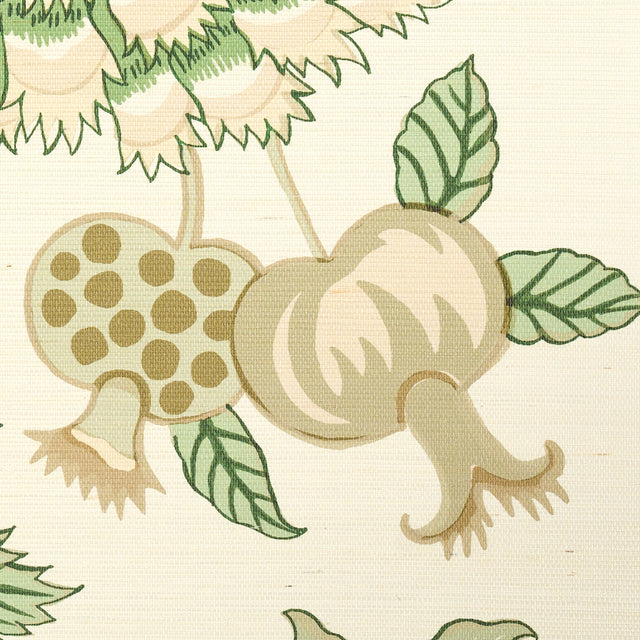 Darsy Tree of Life Sisal Panel Set Leaf by Schumacher Botanical Wallpaper – Schumacher 5015631