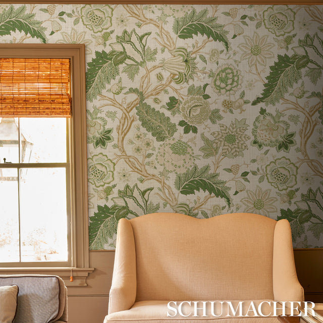 Darsy Tree of Life Sisal Panel Set Leaf by Schumacher Botanical Wallpaper – Schumacher 5015631