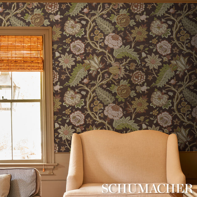Darsy Tree of Life Sisal Sepia by Schumacher Botanical Wallpaper – Schumacher 5015640