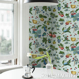 Berry Grove Sky Botanical Fruit Wallpaper – Schumacher 5015651