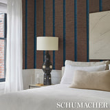 Axel Fringe Wallcovering Peacock/Brown by Schumacher Patterson Flynn – 5015710