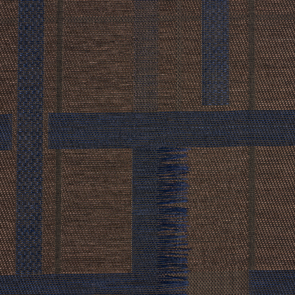 Axel Plaid Wallcovering Navy/Espresso by Schumacher – Patterson Flynn Italian Jacquard 5015721