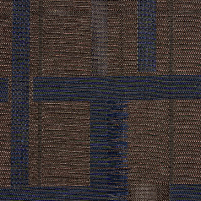 Axel Plaid Wallcovering Navy/Espresso by Schumacher – Patterson Flynn Italian Jacquard 5015721