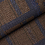 Axel Plaid Wallcovering Navy/Espresso by Schumacher – Patterson Flynn Italian Jacquard 5015721