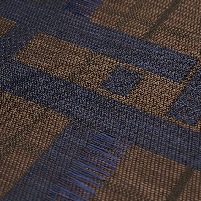 Axel Plaid Wallcovering Navy/Espresso by Schumacher – Patterson Flynn Italian Jacquard 5015721