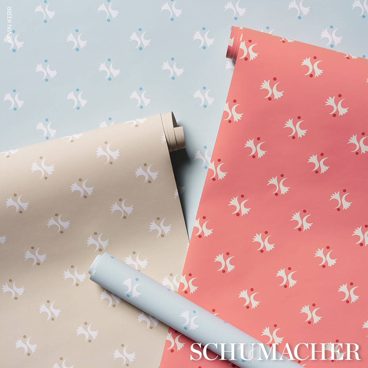 LAVIGNE Sky by Schumacher Domino Effect Collection Wallpaper – Schumacher 5015732