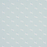 LAVIGNE Sky wallpaper by Schumacher, featuring a whimsical geometric pattern in soft blue and white.