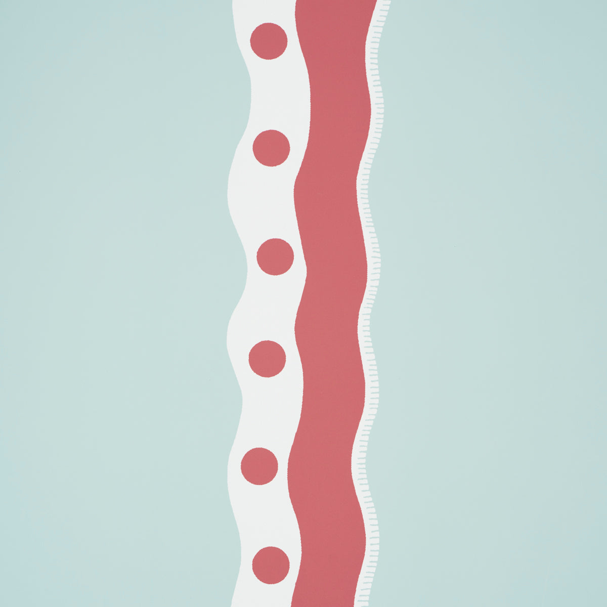 Rousseau Stripe Wallpaper Rouge & Sky Blues by Schumacher – Domino Effect Collection 5015740