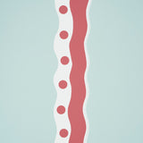 Rousseau Stripe Wallpaper Rouge & Sky Blues by Schumacher – Domino Effect Collection 5015740