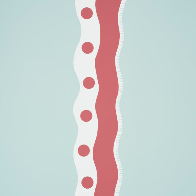 Rousseau Stripe Wallpaper Rouge & Sky Blues by Schumacher – Domino Effect Collection 5015740