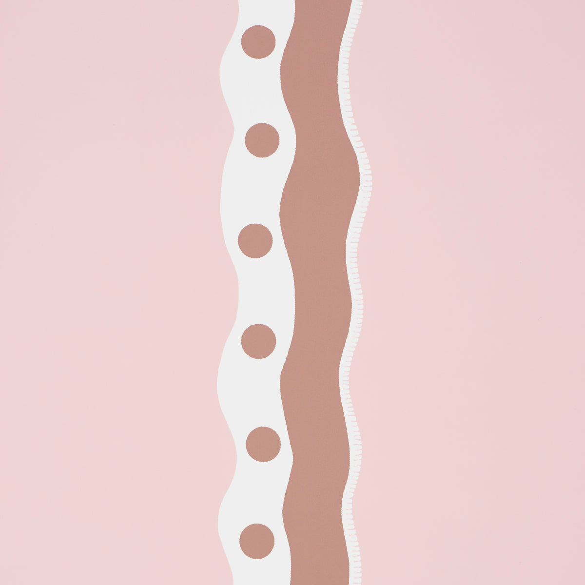 Rousseau Stripe Cocoa & Blush by Schumacher Modern Stripe Wallpaper – Schumacher 5015741