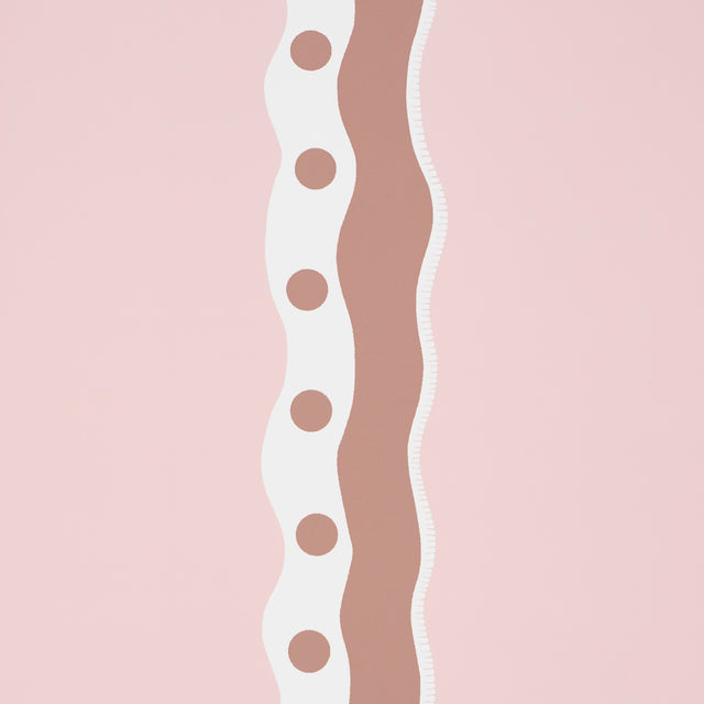 Rousseau Stripe Cocoa & Blush by Schumacher Modern Stripe Wallpaper – Schumacher 5015741