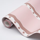 Rousseau Stripe Cocoa & Blush by Schumacher Modern Stripe Wallpaper – Schumacher 5015741