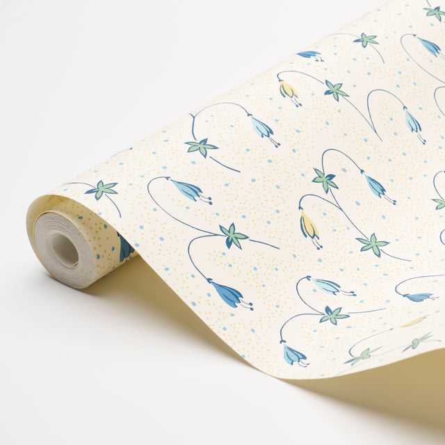 Lolly Floral Blue by Schumacher Playful Small-Scale Floral Wallpaper – Schumacher 5015750