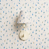 Lolly Floral Blue by Schumacher Playful Small-Scale Floral Wallpaper – Schumacher 5015750
