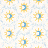 Lucie Yellow & Sky Celestial Starburst Wallpaper – Schumacher 5015760
