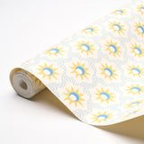 Lucie Yellow & Sky Celestial Starburst Wallpaper – Schumacher 5015760