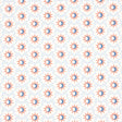Lucie wallpaper in clay and blue by Schumacher, featuring a celestial starburst and crescent moon pattern.