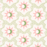 Lucie Pink & Green Celestial Starburst Wallpaper – Schumacher 5015762