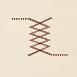 Kin Sisal Embroidery Hazel on Ivory by Schumacher Modern Hand-Stitched Geometric Wallpaper – Schumacher 5015780