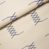 Kin Sisal Embroidery Ink on Ivory by Schumacher Modern Hand-Stitched Sisal Wallpaper – Schumacher 5015781