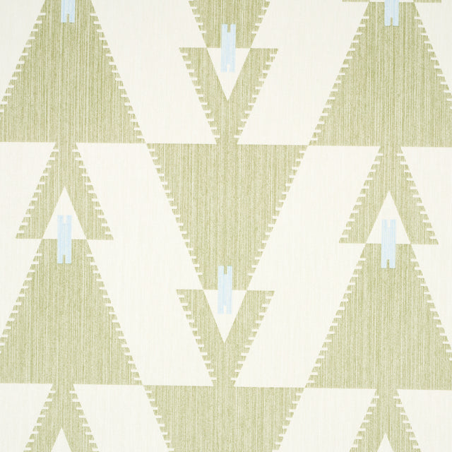 Kalido Pistachio Geometric Wallpaper by Schumacher x A Rum Fellow – Schumacher 5015790