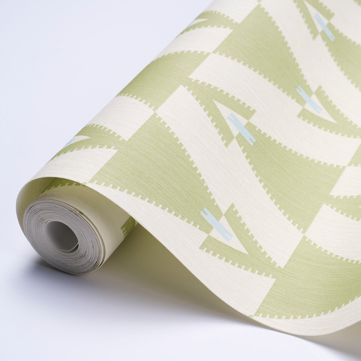 Kalido Pistachio Geometric Wallpaper by Schumacher x A Rum Fellow – Schumacher 5015790