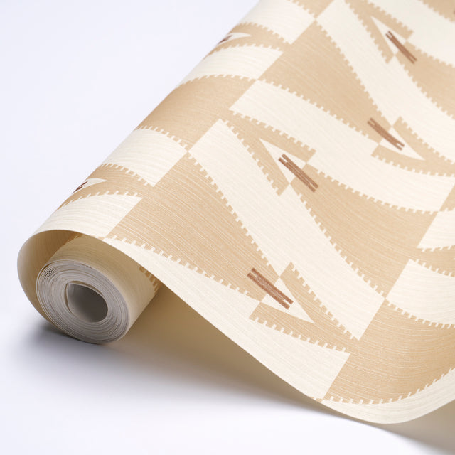 Kalido Oat Geometric Wallpaper by Schumacher x A Rum Fellow – Schumacher 5015791