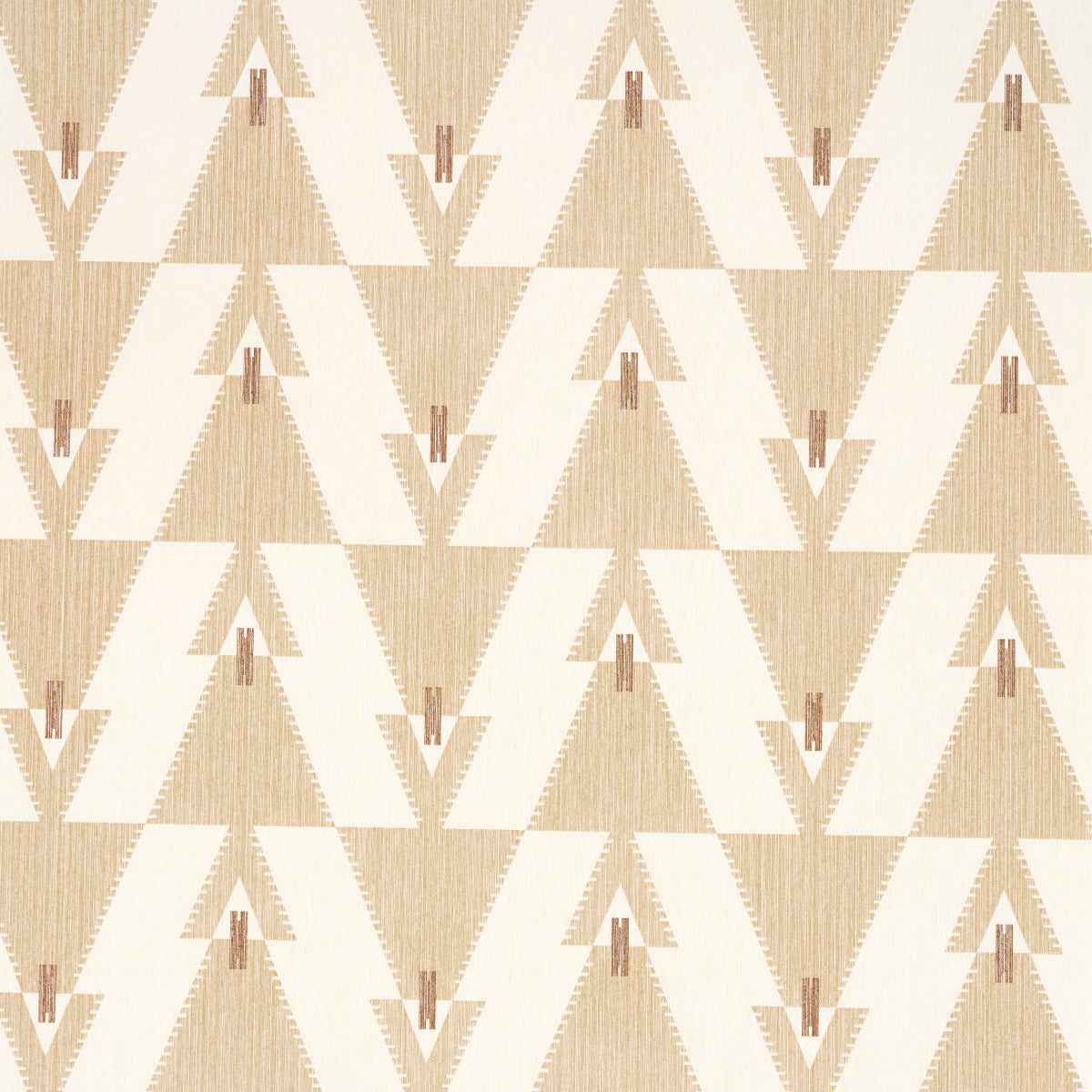 Kalido Oat geometric wallpaper by Schumacher, designed in collaboration with A Rum Fellow, shown in a modern interior setting.