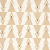 Kalido Oat geometric wallpaper by Schumacher, designed in collaboration with A Rum Fellow, shown in a modern interior setting.