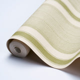 Ipala Stripe Vinyl Fern by Schumacher High-Performance Stripe Wallpaper – 5015802