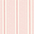 Ipala Stripe Vinyl wallpaper in blush by Schumacher, a high-performance Type II vinyl wallcovering with a multi-width stripe pattern, shown in a bathroom interior.